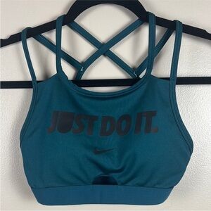 Nike Women's Teal 'Just Do It' Sports Bra